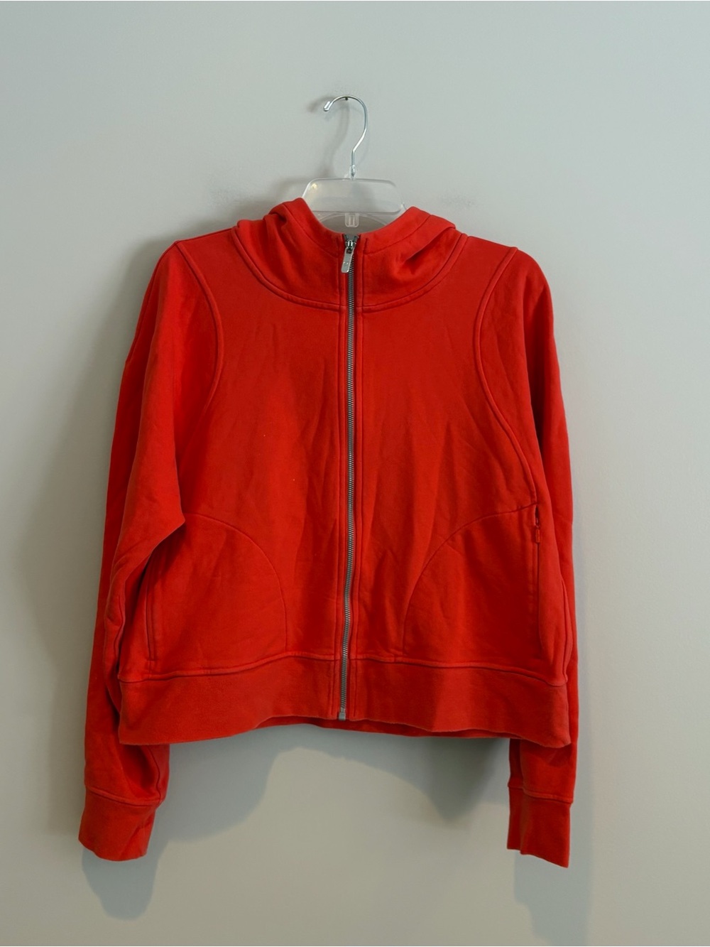 lululemon athletica Solar Orange Full-Zip Scuba Hoodie Size 12